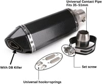PACEWALKER 38-51mm Motorkerékpár Kipufogó Dob Cserélhető DB Killeres Karbon Stílusú 6