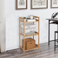 PACHIRA Bambusz Polc 3 Szintes, 35x25x71 cm, Álló Tárolóállvány Fürdőszobába, Konyhába, Cipőtartónak, Könyvespolcnak, 30 kg Teherbírással 2