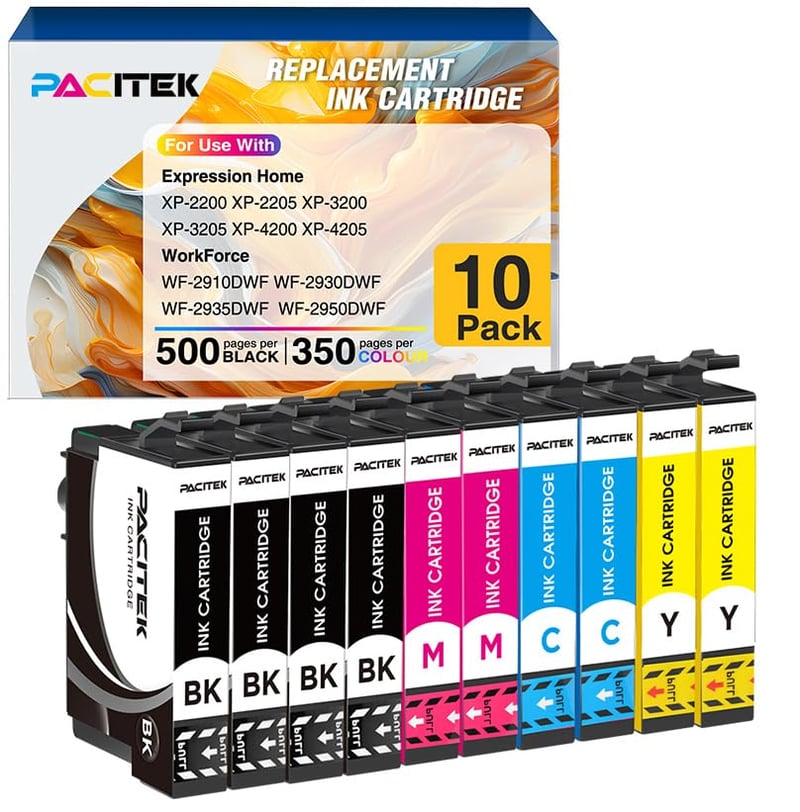 PACITEK 603XL kompatibilná sada atramentových kaziet pre tlačiarne Epson XP-2100 XP-2105 XP-3100 XP-3105 XP-4100 WF-2810 WF-2830 WF-2835 WF-2850, čierna