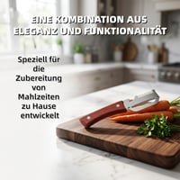 Multifunkčná škrabka na zeleninu SHENYI 3 v 1 s drevenou rukoväťou, otváračom na fľaše a strúhadlom, na zemiaky, tekvicu, jablká - 2 ks 3