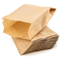 Pungă din hârtie maro PACKRA 100 buc, pungă cadou, pungă pentru pâine, pungă pentru produse de patiserie, pungă din hârtie de ambalat 9x15x5 cm 1