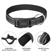 PcEoTllar Párnázott Kutya Nyakörv és Póráz Szett Fényvisszaverő Neoprén Nylon Fekete — Ez nem L-es hanem XL-es (állapot: lásd a 2. képet) 4