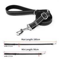 PcEoTllar Párnázott Kutya Nyakörv és Póráz Szett Fényvisszaverő Neoprén Nylon Fekete — Ez nem L-es hanem XL-es (állapot: lásd a 2. képet) 5