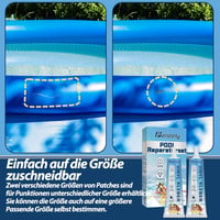 Kit de reparații pentru piscină Paistely 30 ml, set de plasturi transparenți impermeabili pentru repararea bărcilor gonflabile și a saltelelor pneumatice 5