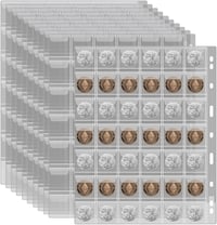 PAIYULE 12 lapos érmegyűjtő album lapok 9 lyukas érmetartó füzet védőborítás 1