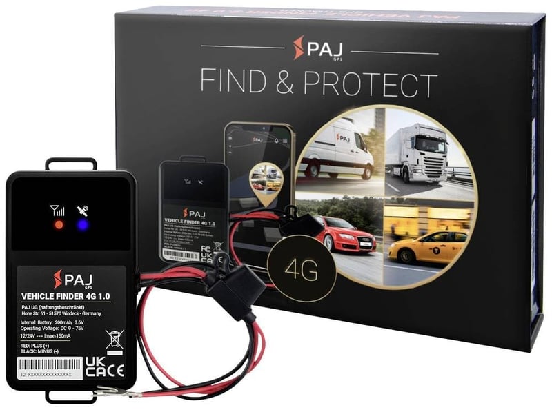 PAJ GPS Vehicle Finder 4G 1.0 GPS sledovací systém pre vozidlá, čierny, 1 ks