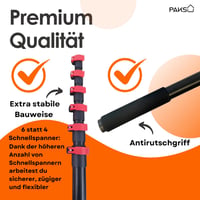 Set perie de spălat telescopică PAKSU 4,6 m - pentru curățarea ferestrelor, jgheaburilor, sistemelor fotovoltaice, grădinilor de iarnă, copertinelor de terasă și a geamurilor 3
