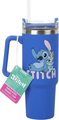 Paladone Disney Stitch utazó bögre szívószállal 900ml kék 1