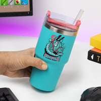 Termoska pre hráčov Paladone Fortnite so slamkou – Izolovaná modrá fľaša na vodu 600 ml – Oficiálne licencovaný produkt – Na čaj a kávu – Tip na darček 2