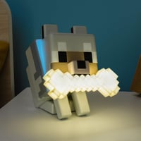 Paladone GloBuddies Minecraft vlk 3D LED nočná lampa – mení farby – rozbalená, s miernymi známkami používania (stav: pozri 2. obrázok) 8
