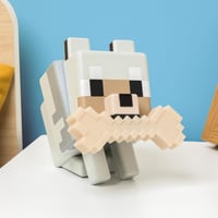 Paladone GloBuddies Minecraft vlk 3D LED nočná lampa – mení farby – rozbalená, s miernymi známkami používania (stav: pozri 2. obrázok) 7