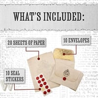 Súprava na písanie listov Harry Potter Rokfort od Paladone – 10 obálok, 20 listov papiera a 10 nálepiek s pečaťou, oficiálny HP tovar 7