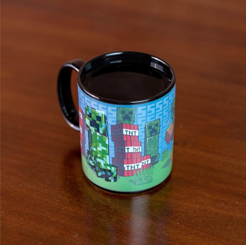 Paladone Minecraft Creeper Hőérzékeny Bögre - Hivatalos Licensz, Ajándék Gamer Rajongóknak - 1 pc. (pack of 1), Multi-coloured