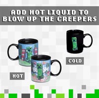 Paladone Minecraft Creeper Hőérzékeny Bögre - Hivatalos Licensz, Ajándék Gamer Rajongóknak - 1 pc. (pack of 1), Multi-coloured 2