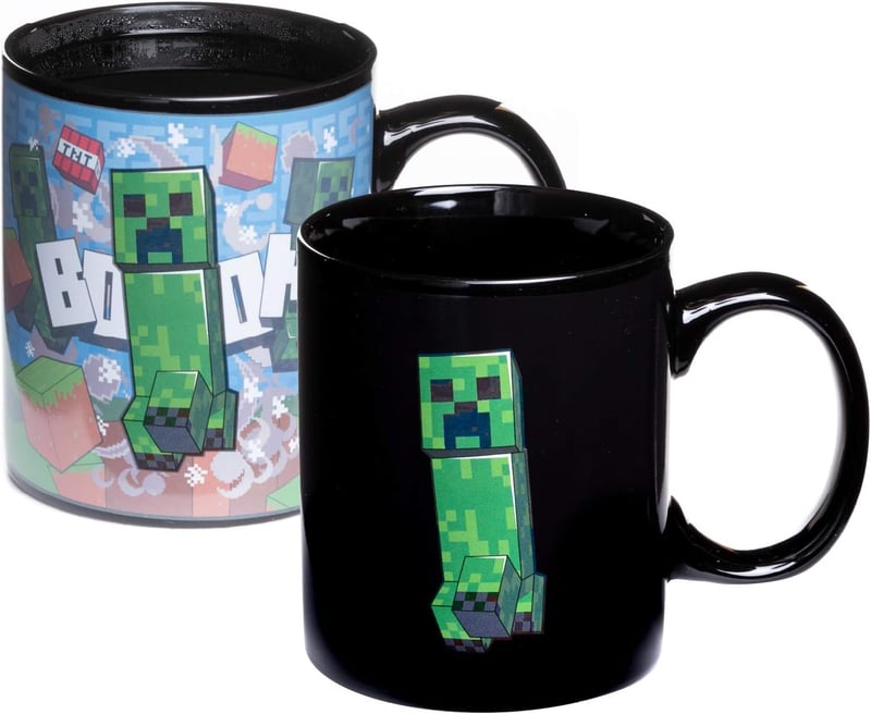 Paladone Minecraft Creeper Hőérzékeny Bögre - Hivatalos Licensz, Ajándék Gamer Rajongóknak - 1 pc. (pack of 1), Multi-coloured