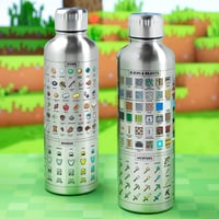 Kovová fľaša na vodu Paladone Minecraft 470 ml – oficiálne licencovaná, nepriepustná, na teplé aj studené nápoje, s hernými prvkami, darček pre fanúšikov Minecraftu 2