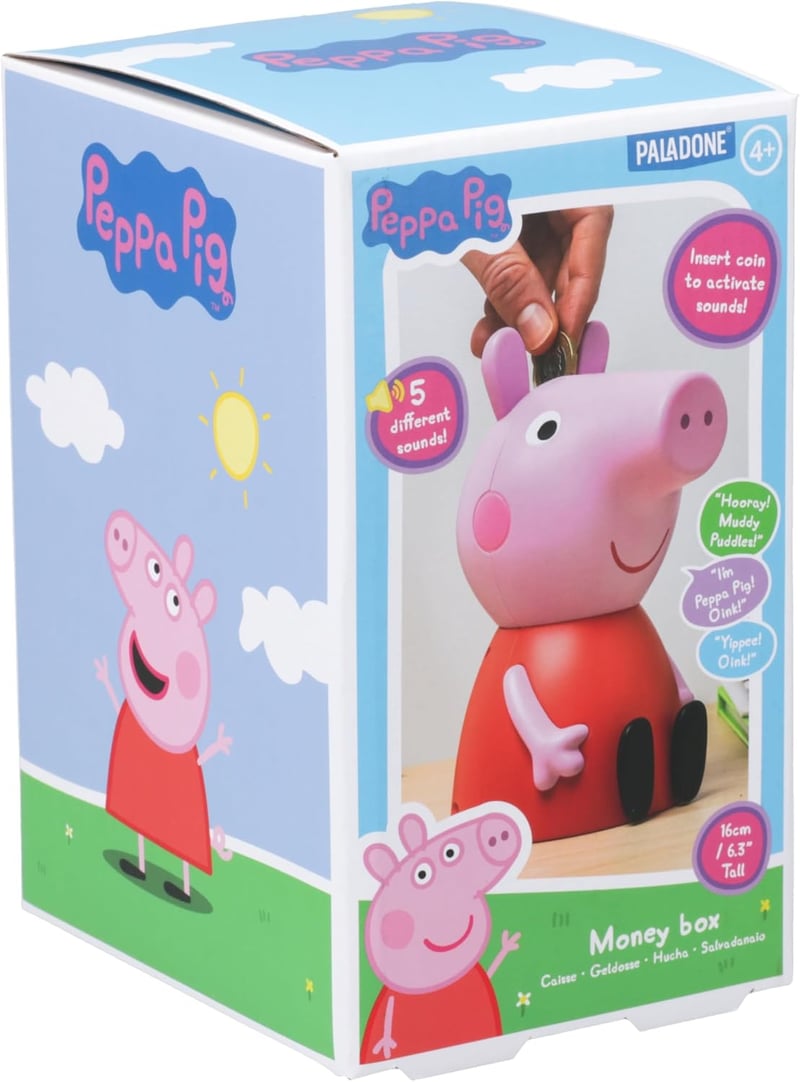 Paladone Peppa Pig Persely Hanggal - Hivatalos Licenc, Rózsaszín