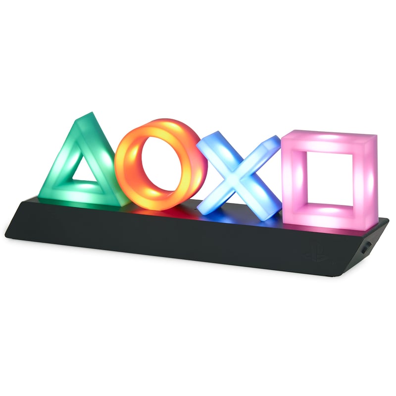 Paladone PlayStation Icons stolna svjetiljka koja mijenja boju - PP4140PS noćno svjetlo s gumbima i simbolima, 31x7x11 cm, višebojno