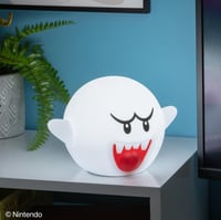 Silikónová lampa Paladone SquishyGlo Super Mario Boo – Oficiálna nočná lampa Nintendo pre deti, bezdrôtová, nabíjateľná, do spálne 2