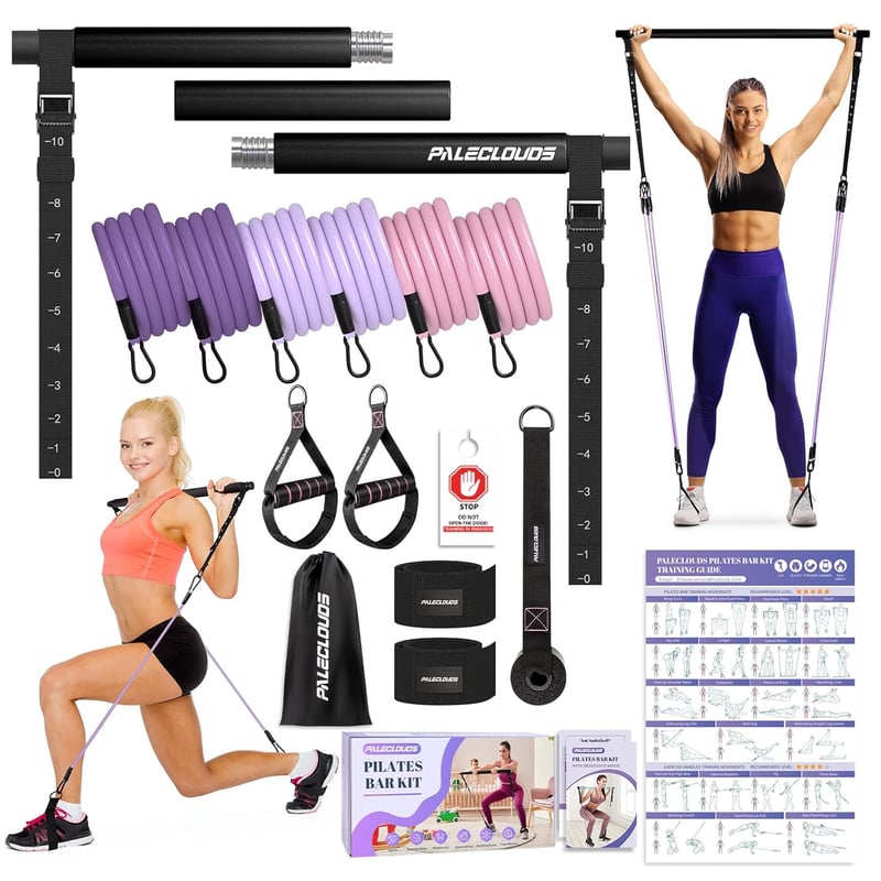 Paleclouds Pilates Rúd 3 Ellenállásgumival Otthoni Edzéshez
