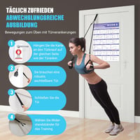 Paleclouds Pilates rúd 3 pár ellenállásgumival (20/25/30 lbs) - kék 6
