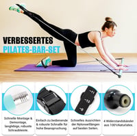Paleclouds Pilates rúd 3 pár ellenállásgumival (20/25/30 lbs) - kék 2