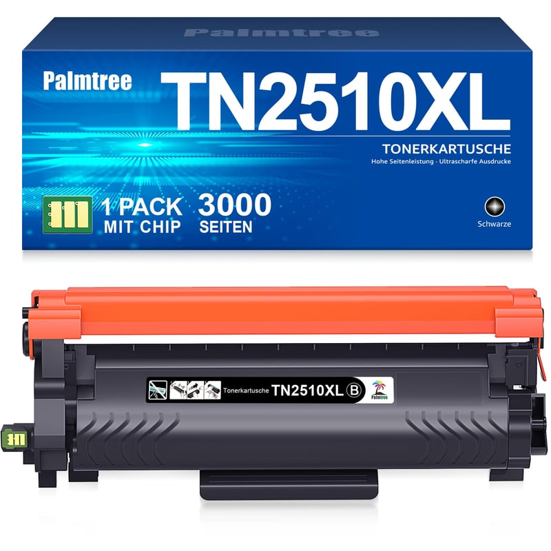 Kompatibilný toner Palmtree TN-2510 TN2510XL pre tlačiarne Brother HL-L2400DWE MFC-L2800DW, čierny, vysokokapacitná kazeta