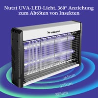 PALONE elektrický lapač hmyzu 3200V lampa proti komárom a muchám s USB pripojením do steny a 2 náhradnými UV trubicami do interiéru 8