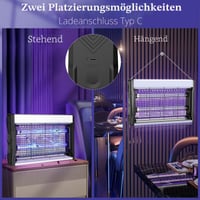 PALONE elektrický lapač hmyzu 3200V lampa proti komárom a muchám s USB pripojením do steny a 2 náhradnými UV trubicami do interiéru 6