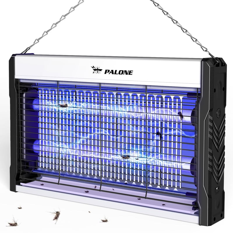 PALONE elektrický lapač hmyzu 3200V lampa proti komárom a muchám s USB pripojením do steny a 2 náhradnými UV trubicami do interiéru