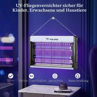 PALONE elektrický lapač hmyzu 3200V lampa proti komárom a muchám s USB pripojením do steny a 2 náhradnými UV trubicami do interiéru 7