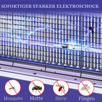 PALONE elektrický lapač hmyzu 3200V lampa proti komárom a muchám s USB pripojením do steny a 2 náhradnými UV trubicami do interiéru 4