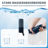 Sada uterákov z mikrovlákna Pameil, 3 ks – 160x80 cm veľká osuška + 2x 80x40 cm malý uterák, rýchloschnúca cestovná osuška do fitka a sauny, námornícka modrá 6