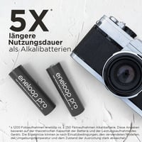 Nabíjateľné NiMH batérie Panasonic eneloop pro AA, 4 ks – 2500 mAh, 500 nabíjacích cyklov, nízke samovybíjanie, čierne 3