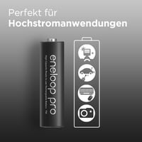 Nabíjateľné NiMH batérie Panasonic eneloop pro AA, 4 ks – 2500 mAh, 500 nabíjacích cyklov, nízke samovybíjanie, čierne 2