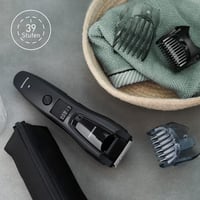 Aparat de tuns barbă și păr Panasonic ER-GB62-H503 pentru bărbați, 39 setări de lungime, 3 capete, utilizare cu și fără fir, rezistent la apă, gri mat 5