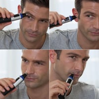 Aparat de tuns părul din nas și urechi Panasonic ER-GN30 – Sistem de curățare Vortex, utilizare uscată și umedă, pe baterii, negru 3