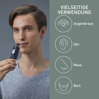 Panasonic ER-GN300 trimer za dlake u nosu i ušima za muškarce, trimer za obrve, vodootporan, na baterije, crni 2