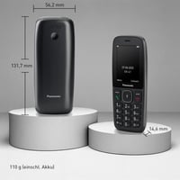 Mobilný telefón pre seniorov Panasonic KX-TF400EXB 4G – VoLTE, 280-hodinový pohotovostný režim, nabíjanie cez USB-C, 2,4-palcový displej, Bluetooth, odolnosť voči vode IP44 9