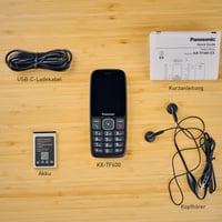 Mobilný telefón pre seniorov Panasonic KX-TF400EXB 4G – VoLTE, 280-hodinový pohotovostný režim, nabíjanie cez USB-C, 2,4-palcový displej, Bluetooth, odolnosť voči vode IP44 8
