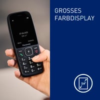 Mobilný telefón pre seniorov Panasonic KX-TF400EXB 4G – VoLTE, 280-hodinový pohotovostný režim, nabíjanie cez USB-C, 2,4-palcový displej, Bluetooth, odolnosť voči vode IP44 3