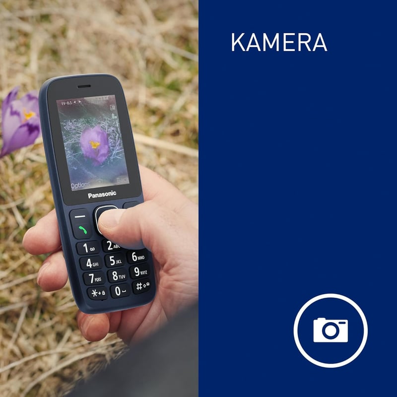 Panasonic KX-TF400EXC 4G Gombos Mobiltelefon, 2.4" Kijelző, USB-C, IP44 Vízálló, Kék - blue