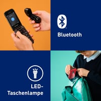 Mobilný telefón Panasonic KX-TF600 4G – VoLTE, 290 hodín pohotovostný režim, USB-C, 2,8" displej, Bluetooth, LED baterka, IP44 odolnosť voči vode, čierny 6
