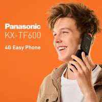 Mobilný telefón Panasonic KX-TF600 4G – VoLTE, 290 hodín pohotovostný režim, USB-C, 2,8" displej, Bluetooth, LED baterka, IP44 odolnosť voči vode, čierny 2