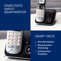 Bezdrôtový telefón Panasonic KX-TG6821GB DECT so záznamníkom, nízke vyžarovanie, režim Eco, blokovanie hovorov, čierny 4