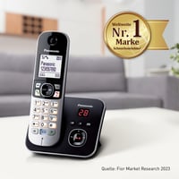 Bezdrôtový telefón Panasonic KX-TG6821GB DECT so záznamníkom, nízke vyžarovanie, režim Eco, blokovanie hovorov, čierny 7