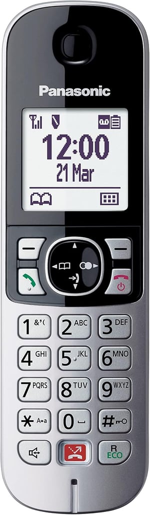 Prídavné bezdrôtové slúchadlo k telefónu Panasonic KX-TGA685 – čierno-strieborné