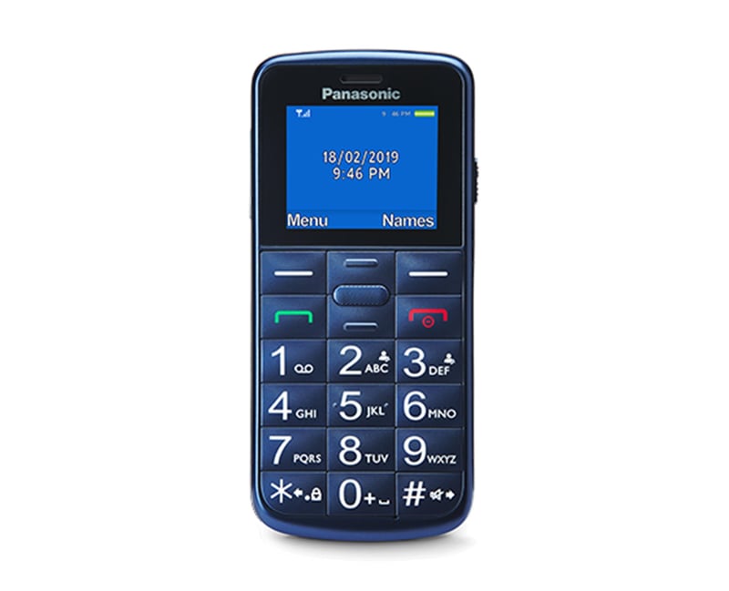 Mobilný telefón pre seniorov Panasonic KX-TU110EXC 2G Dual SIM – modrý