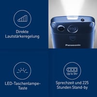 Panasonic KX-TU110EXC 2G szenior mobiltelefon Dual SIM - kék 5