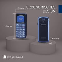 Panasonic KX-TU110EXC 2G szenior mobiltelefon Dual SIM - kék 6